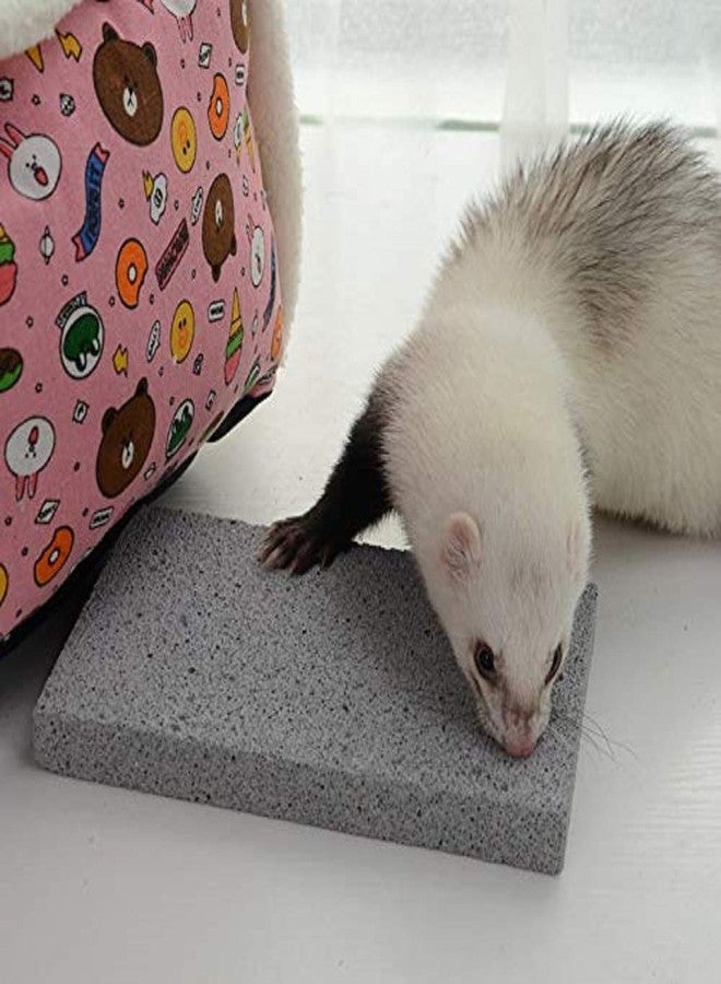 Litewoo Hamster Chew Toy Pets Grinding Teeth and Claws Lava Pumice Stone Rabbit Foot Pad for Guinea Pig Ferret Hedgehog Gerbil Bunny Rat Cage Accessories (A) - Image 5